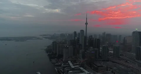 Toronto at sunset Stock Footage 219084361
