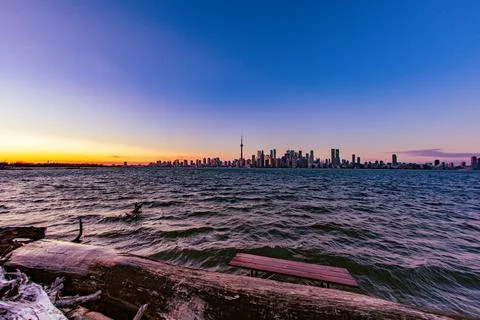 Toronto sunset lakeside Stock Photos