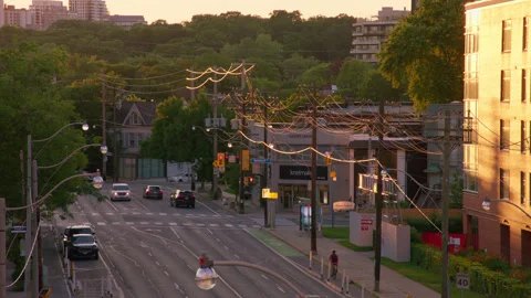 Toronto sunset traffic Video stock 339634109