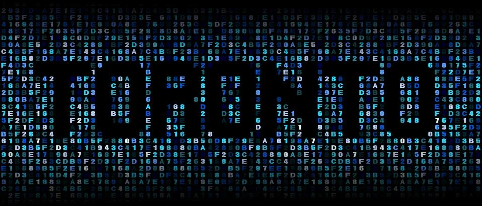 Toronto text on hex code illustration Stock Illustration