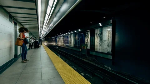 Toronto Union Station TTC Timelapse [4K] Stock Footage 83710187