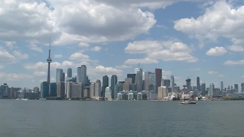 Toronto Waterfront Skyline Stock Footage 93423699