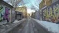 Toronto Winter Alley Graffiti 2 HD Footage