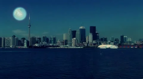 TorontoMoon03 Stock Footage 9039975
