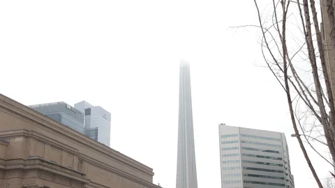 Toronto's Landmark CN Tower Stock Footage 119131344