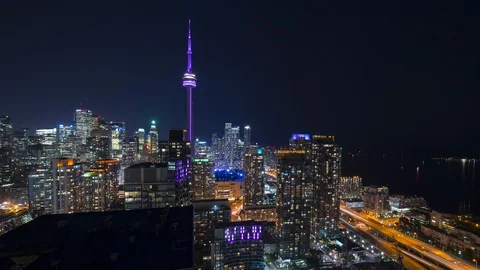 Toronto's Skyline Timelapse Stock Footage 100679652