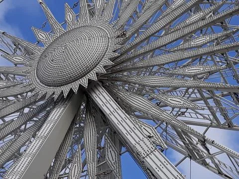 Torquay, Devon, England: Low Angle View: Revolving viewing wheel on seafront Stock Photos