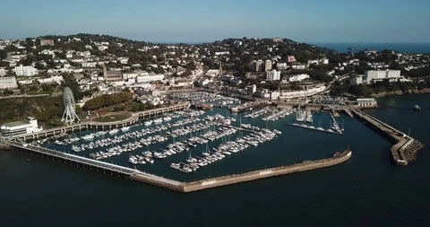 Torquay Harbor - by drone - 4K Stock Footage 98159504