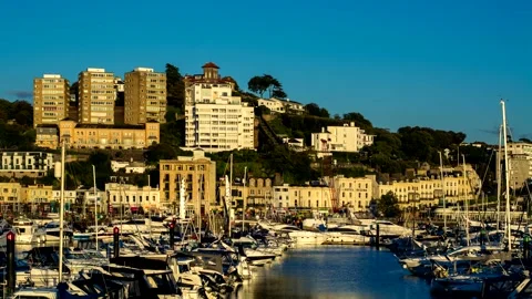 Torquay Harbour in Devon in England Stock-Footage 141487237