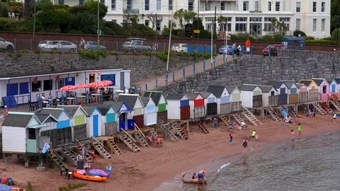 Torquay harbour seaside resort in Devon south England UK 4K Video stock 114662394
