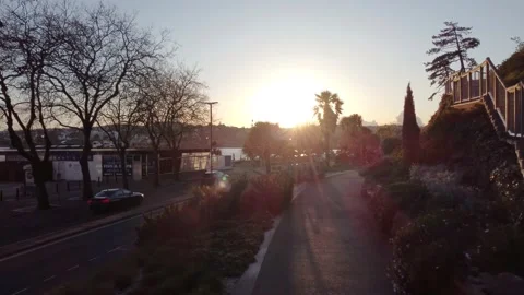 Torquay Walkway at Sunset Stock Footage 152817307