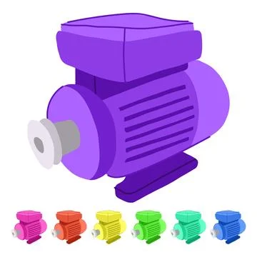 Torque electric motor vector cartoon graphic Stock Illustration