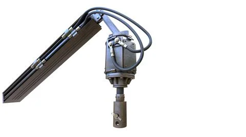 Torque head for screw foundations piling - isolated cgi 스톡 일러스트