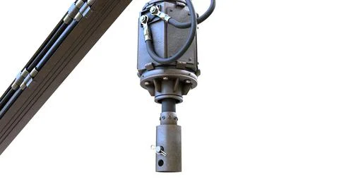 Torque head for screw-piles driver - isolated cgi Stock Illustration