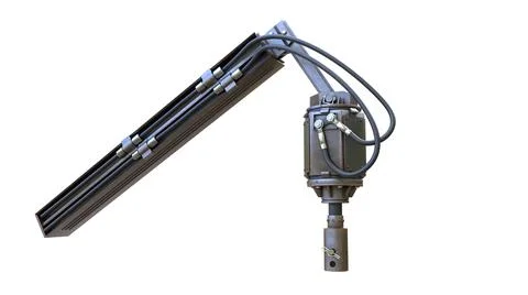 Torque head for screw-piles machine. isolated Stockillustratie