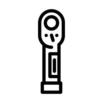 Torque wrench line icon vector illustration Stock Illustration
