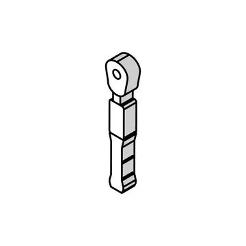 Torque wrench tool isometric icon vector illustration Illustrazione stock