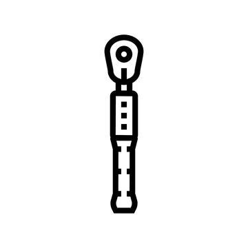 Torque wrench tool line icon vector illustration Illustrazione stock