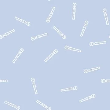 Torque wrench tool line seamless pattern Illustrazione stock