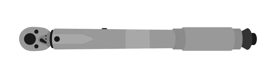 Torque wrench tool vector flat illustration Stock Illustration
