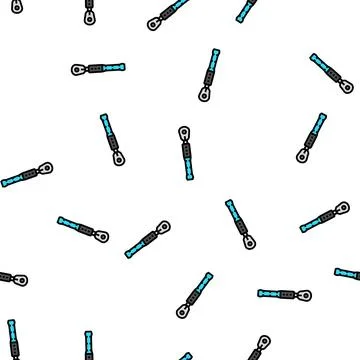 Torque wrench tool vector seamless pattern Illustrazione stock