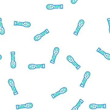 Torque wrench vector seamless pattern Stock Illustration
