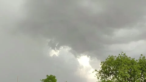 Torrancial raining cloudscape beautiful view Stock Footage 133617768