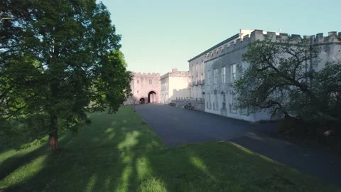 Torre Abbey from a drone, Torquay, Devon, England, Europe Stock Footage 194373120
