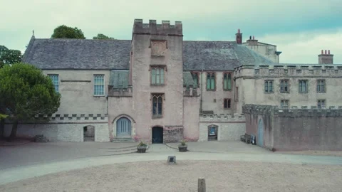 Torre Abbey from a drone, Torquay, Devon, England, Europe Stock Footage 202390207