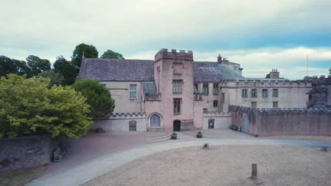 Torre Abbey from a drone, Torquay, Devon, England, Europe Stock Footage 202390258