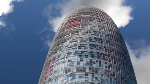 Torre Agbar In Barcelona Stock Footage 59310185