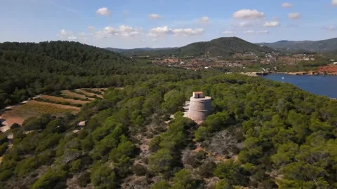 Torre de Campanitx (Torre d'en Valls) in Ibiza, Spain Stock Footage 225890015