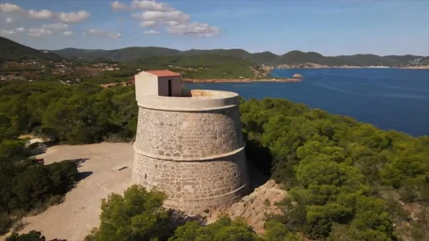 Torre de Campanitx (Torre d'en Valls) in Ibiza, Spain Stock Footage 225890043