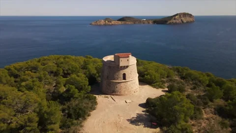 Torre de Campanitx (Torre d'en Valls) in Ibiza, Spain Stock Footage 225890058