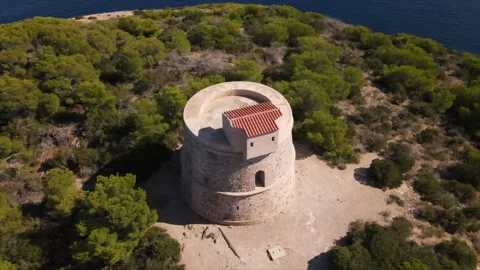Torre de Campanitx (Torre d'en Valls) in Ibiza, Spain Stock Footage 225890123