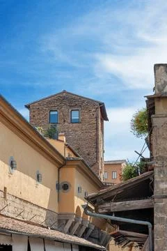 The Torre dei Mannelli is a small tower corner of the Ponte Vecchio Bridge .. Stock Photos