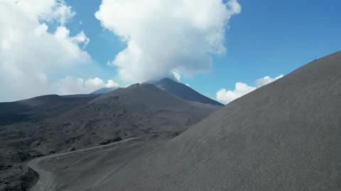 'Torre Del Filosofo' summit of Mount Etna - Up-Move-Clip Stock Footage 250362796