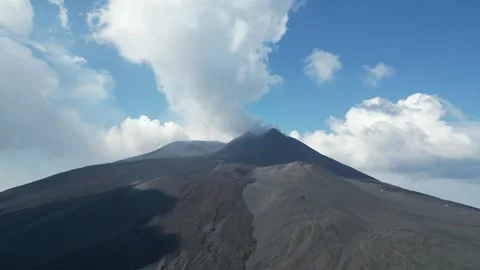 'Torre Del Filosofo' summit of Mount Etna - Down-Mov-Clip Stock Footage 250362814