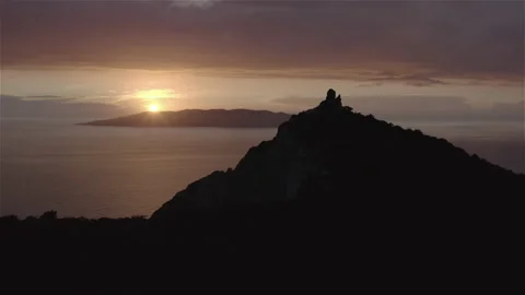 Torre di Capo d'Uomo, Monte Argentario GR, Tuscany, Italy, Drone 4K Log 10 Bit 스톡 동영상 166002979