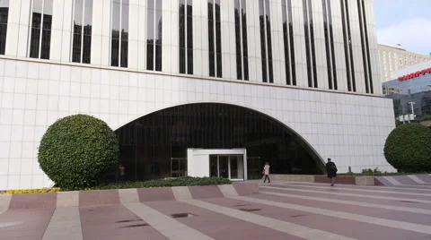 Torre Picasso Building in Madrid Stock Footage 44407992