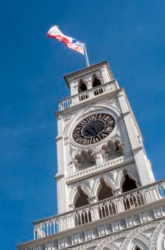 Torre reloj ore clock tower in iquique, north chile Stock Photos