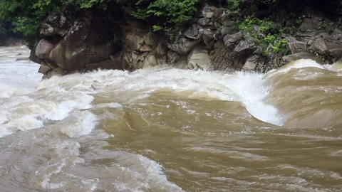 Torrential Mountain River Stock Footage 310452559