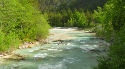 Torrential river in the mountains. Stock Footage 39142032