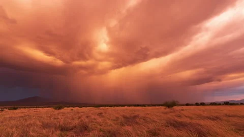 Torrential Sunset Stock Footage 219715876