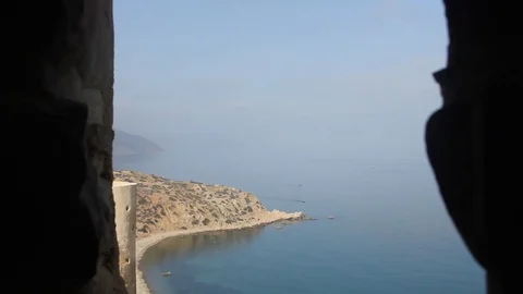 Torres de Alcala of Morocco view from inside Stock Footage 123404285