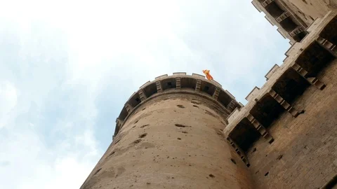 The Torres de Quart, doors of the medieval Christian wall of Valencia. Video stock 102157924