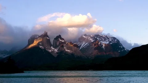Torres Del Paine National Park Timelapse, Patagonia Stock Footage