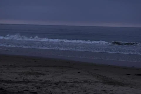 Torrey Pines Beach on Cloudy Evening, San Diego, California Stock Photos