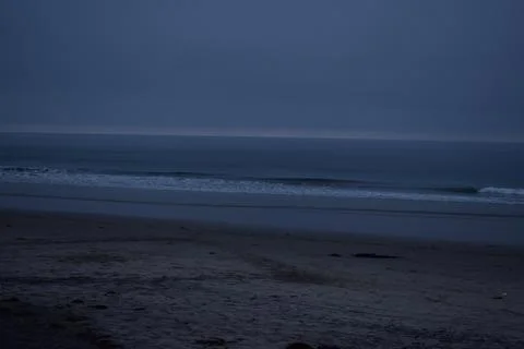 Torrey Pines Beach on Cloudy Evening, San Diego, California Stock Photos