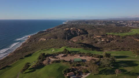 Torrey Pines Golf Course from drone 4k Stock Footage 324959799